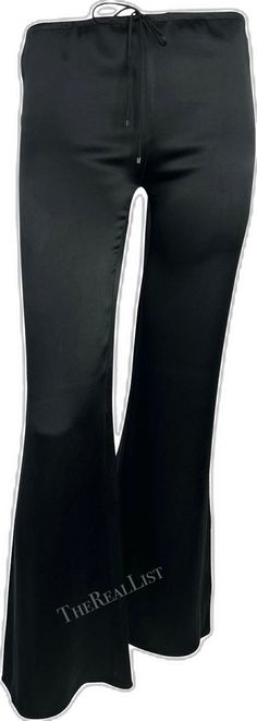 Tom Ford For Gucci, Gucci By Tom Ford, Gucci Pants, Ford Black, Drawstring Pants, Soft Black, Black Silk, Tom Ford, Ford