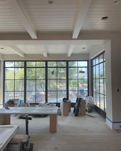 the room is being remodeled and ready to be used as an office or family room