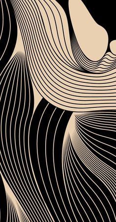 an abstract black and white background with wavy lines in the shape of waves on top of each other