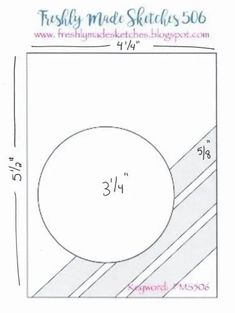 a drawing of a circle with measurements