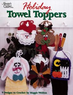 crochet holiday towel toppers