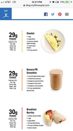 Healthy Weight Gain Foods, Protein Meal Plan, Resep Smoothie, High Protein Meal Prep, Healthy High Protein Meals, Calorie Meal Plan, Easy Healthy Meal Prep, Healthy Food Motivation, Healthy Lifestyle Food