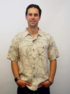 Silky Hemp Leaf Camp shirt in 55% Hemp 45% Tencel Coconut Palm Leaf Buttons. Naturally anti-microbial so wear it for one week without washing and no "aroma"! Coolest shirt on any block! Fabric Draping, Camp Shirts, Hemp Leaf, Coconut Palm, Camp Shirt, The Seaside, Eco Friendly Fabric, Palm Leaf, Camping Shirt