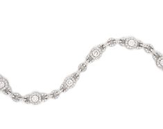 Gregg Ruth. 18-karat white gold tennis bracelet with 3.95 carats of diamonds. 7.5" Tennis Bracelet Diamond, Tennis Bracelet, Tennis, White Gold, Gold