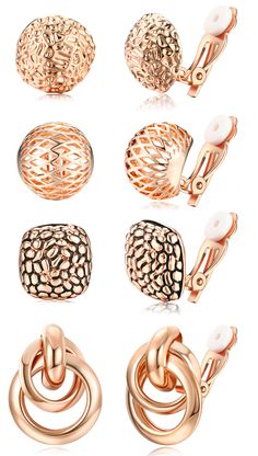 PRICES MAY VARY. Women's Clip-on Earrings:One Order You Can Get 4 Pairs Clip On Earrings Women With Different Styles,Including Chunky Clip On Hoop Earrings, Round Clip on Earring, Twist Clip On Earrings,Teardrop Clip Earrings Which Can Be Matched According To Clothing,Make You the Brightest. High Quality Materials:Clip On Earrings Women Made Of High-quality Alloy.High Polished Smooth Surface And Void of Sharp Edges.Each Clip On Earrings Set Comes With Rubber Pads To Protect The Ears. Lightweight, Comfortable To Wear. Elegant Ear Clips:Fake Earrings Suitable Size For Most People.Three Colors For You To Choose-Gold Clip On Earrings For women,Silver Clip On Earrings for Women,Rose Gold Clip-on Earrings.Suitable For Any Occasion. Unique Gift:Clip On Earrings Can Attract Attention's Accessory O Earrings No Piercing, Clip On Hoop Earrings, Hoop Earrings Chunky, Piercing Fake, Fake Earrings, Earrings Teardrop, Ear Clips, Earrings Round, Gold Clips