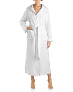 Hanro Robe Selection Plush Hooded Long Robe Terry Cloth Robe, Plush Robe, Luxury Sleepwear, Hooded Robe, Lingerie Boutique, Women's Robe, Silk Shorts, Luxury Lingerie, White White