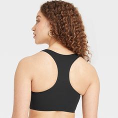 The Luxury Collection Bonded Microfiber Racerback Scoop Bralette from Auden™ combines a sports bra design with elegant style. The racerback bralette is made of bonded microfiber fabric with added spandex for a flexible fit that moves with you. Featuring a pullover style, comfort elastic and unlined cups, you’ll want to live in this bralette from morning to night. Auden™: Comfort true to every shape & hue. Workout Racerback Bra With Built-in Padding, Fitted Racerback Bra With Built-in Padding, Solid Color Sports Bra With Built-in Bra, Racerback, Scoop Neck Sports Bra With Built-in Bra For Training, High Stretch Scoop Neck Sports Bra With Built-in Bra, High Stretch Racerback Gym Bra, Workout Racerback Bra With Built-in Support, Workout Stretch Racerback Bra, Workout Scoop Neck Fitted Bra