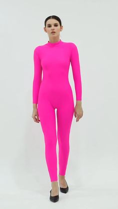 85% Nylon, 15% Spandex. Zipper closure. Made of Stretchable soft fabric. Comfortable and breathable. Mock neck, long sleeve, back zipper from neck to waist, one-piece bodysuit. It's a unisex design both for men and women. It's not see through at all even though it was stretched quite a bit and the zipper is nice and doesn't get stuck easily. Perfect for Halloween costumes, stage performances, dancewear, practice, etc. Long Sleeve Unitard, Metallic Leotard, Catsuit Bodysuit, Dance Unitard, Form Fitting Clothes, Full Body Costumes, Lycra Leggings, Black Leotard, Odd Stuff