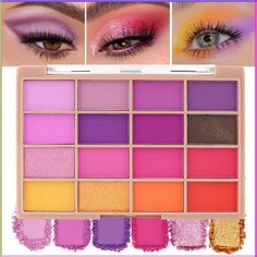 PRICES MAY VARY. ❤ Featuring 16 bright shades,and long-lasting eye shadows in assorted natural colors,makes it easy to create versatile looks and enhance your eye makeup experience, making it suitable for makeup beginners and professionals alike. ❤ The eye makeup palette contains highly pigmented, blendable blendable powder eyeshadow,for a soft and natural finish,allowing you to maintain stunning eye makeup all day long without falling off. ❤ This colorful eyeshadow palette intensely-pigmented m Colorful Eye Shadow, Glitter Eyeshadow Makeup, Natural Eye Shadow, Photoshoot Casual, Stunning Eye Makeup, Colorful Eyeshadow Palette, Eye Shadow Makeup, Eye Makeup Palette