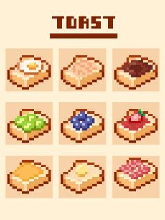 Food Pixel Art Grid, Stardew Valley Food, Pastel Alt, Melty Bead Designs, Pixel Art Grid, Ipad Drawings