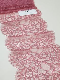 "Old rose pink lace trimming. Both sides scalloped. Width: 22 cm/8.7 inches Item number: L29386 www.LaceToLove.com Price is set for one meter/yard. You will receive the fabric in one continuous piece if you purchase more than 1 meter/yard. IMPORTANT! Maximum one piece length of this lace trimming is 2.90 meters/yards. If you buy more than 2.90 meters/yards of this lace trimming you will receive it in several pieces. Actual color may vary greatly form the color you see on screen. It depends on yo Light Pink French, Black Lace Fabric, Fabric Board, Lace Veils, Lace Bridal Gown, Old Rose, Lace Evening Dresses, Lace Ribbon, Chantilly Lace