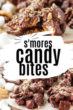 s'mores candy bites on a cutting board