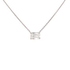 Create your own unique solitaire necklace with our 14K Gold Floating Solitaire Necklace Setting. Simply choose the carat weight of your desired diamond from our diamond search page (diamond sold separately). Make a statement with this elegant and customizable necklace. Diamond sold separately. Item Information Metal: 14k Gold Chain Length: 16"+1"+1" Emerald Cut Diamond Necklace With Vvs Clarity, Classic Vvs Clarity Baguette Cut Diamond Necklace, Emerald Cut Diamond White Fine Jewelry Necklace, Emerald Cut Diamond Necklace With Diamond Accents, Classic Diamond White Baguette Cut Diamond Necklace, Classic Baguette Cut Diamond White Necklace, Fine Jewelry Emerald Cut Diamond Necklace With Vvs Clarity, Emerald Cut Diamond Necklace In Fine Jewelry Style, Emerald Cut Diamond White Diamond Necklace Gift