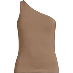 This tank is made of double layered lightweight jersey with LYCRA® ADAPTIV fiber for a smoothing appearance, and still holds its shape after a day of wear. Just hang it at the end of the day and it’s ready to wear again tomorrow. It’s great on its own when the weather heats up and can easily be layered over with a jean jacket or light sweater. Plus, the one-shoulder style makes this tank a little more elevated for date night or other special occasions. The built in shelf bra with removable cups Second-skin Sleeveless Top For Summer, Sleeveless Second-skin Top For Summer, Sleeveless Elastane Top With Soft Stretch, Versatile Second-skin Tops For Summer, Versatile Second-skin Summer Tops, Soft Stretch Sleeveless Summer Tops, Seamless Sleeveless Tops With Soft Stretch, Stretch One-shoulder Top For Date Night, Summer Sleeveless Second-skin Top