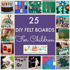 25 diy felt boards for children with the title overlay that reads 25 diy felt boards for children