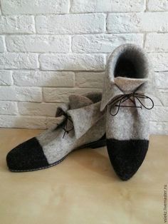 Felt Booties, Isotoner Slippers, Warm Slippers, Fabric Shoes