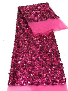 Elegant Pink Fabric For Party, Pink Sequin Fabric With Rhinestones For Party, Pink Fitted Embroidered Fabric For Party, Pink Embroidered Fitted Sequin Fabric, Pink Embellished Sequin Fabric For Prom, Fitted Pink Sequined Embroidered Fabric, Pink Embroidered Fabric With Rhinestones For Wedding, Festive Pink Sequin Lace Fabric, Pink Lace Fabric With Rhinestones Embroidery