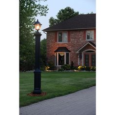 Mayne Signature Black Lamp Post with Mount - Super Arbor Outdoor Lamp Posts, Lamp Posts, Black Lamp, Lamp Post Lights, Post Lighting, Deck Lights, New England Style, Rock Island, Solar Lamp