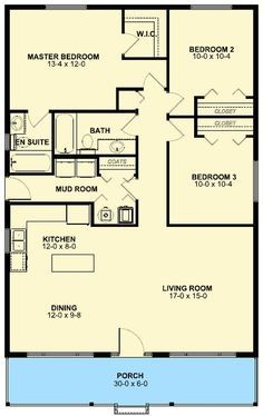 the floor plan for a two bedroom, one bath apartment with an attached bathroom and living room