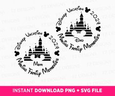 the disney castle svg files are available for use in crafts and other projects, such as