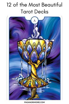 the tarot deck with an image of a chalice on it and text that reads,