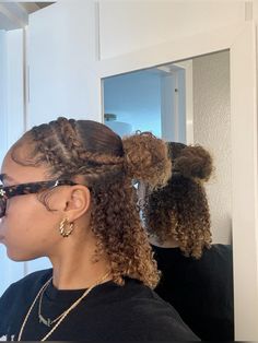 2 Buns With Swoop Natural Hair, 4c Mid Length Natural Hair, Natural Hair Styles Easy Quick, Afro Updo Hairstyles, Low Bun Natural Hair, Braided Front Natural Hairstyles, Low Maintenance Natural Hairstyles, Low Manipulating Natural Hair Styles, Locs Natural Hair