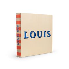 a book with the word louis written in blue on it's front and back cover