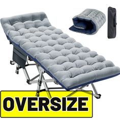 an oversize folding chair with the cover open