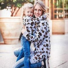 Leopard Print Matching Sweaters - Momorii Leopard Print Sweatshirt, Mommy And Me Shirt, Leopard Shirt, Leopard Sweater, Matching Sweaters, Matching Sweatshirts, Mom And Daughter, Family Fashion, Matching Family Outfits