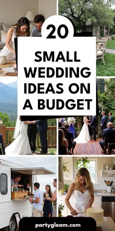 This pin showcases 20 budget-friendly small wedding ideas using 6 images. From DIY decor to cozy backyard venues, it highlights unique ways to celebrate your special day without breaking the bank. Ideal for anyone searching for cost-effective wedding inspiration. Recycled Wedding Dress, Beautiful Small Wedding, Matching Bridesmaid Dresses, Small Simple Wedding, Small Outdoor Wedding, Very Small Wedding, Recycled Wedding, Planning A Small Wedding, Simple Wedding Bouquets