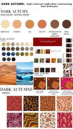 Deep Autumn Makeup, Deep Autumn Palette, Autumn Color Palette Fashion, Deep Autumn Color Palette, Autumn Color Palette, Deep Autumn, Dark Autumn, Seasonal Color Analysis, Color Me Beautiful