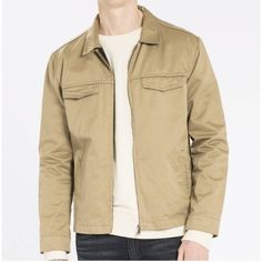 New Mens Small Levi's Levis Good Harrington Military Trucker Jacket Coat Beige Tan S 328480002 Men's Brand New & 100% Authentic Guaranteed Levi's Urban Cotton Outerwear, Levi's Classic Collared Outerwear, Levi's Casual Khaki Outerwear, Levi's Khaki Casual Outerwear, Classic Levi's Outerwear For Work, Black Corduroy Jacket, Light Wash Jean Jacket, Cotton Twill Jacket, Levis Jean Jacket