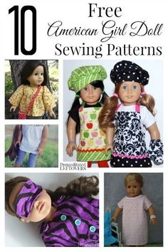 If you are looking to expand your daughter's doll's wardrobe, take a look at these 10 free American Girl sewing patterns. Girl Sewing Patterns, Learn Sewing, Vetements Shoes, American Girl Diy, American Girl Doll Diy, Doll Items, American Girl Patterns, Doll Things, American Girl Doll Crafts