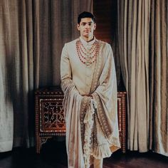 Latest Groom Jewellery Trends And Ideas For The Stylish Grooms! Sabyasachi Sherwani, Summer Wedding Dresses, Summer Wedding Attire, Best Indian Wedding Dresses