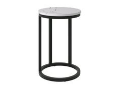 White marble round side table with gold metal frame, sleek modern design, and elegant finish. Marble Round Side Table, White Round Side Table, White Marble Side Table, Modern And Traditional Decor, Patio Storage, Patio Bar Set, Patio Swing, White Side Tables, Patio Sectional