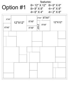 an image of a floor plan with measurements for the size and width of each piece