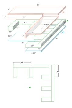 the diagram shows how to draw an object with different lines and shapes, including letters