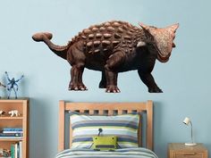 an image of a dinosaur wall decal in the bedroom