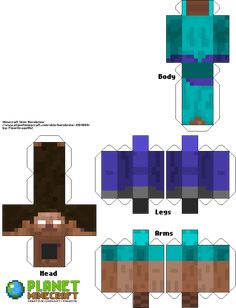 the paper crafting instructions for how to make a minecraft creeper with pictures