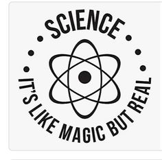 the logo for science is like magic but real