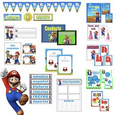 super mario birthday party package with free printables