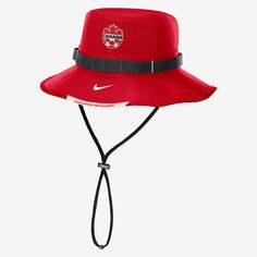 This Canada boonie bucket hat has you covered with a 360-degree brim and a drawcord that cinches up for a stay-put fit. Soccer Graphics, Canada Soccer, Boonie Hat, Team Canada, A Sea, Red Fashion, Nike Dri Fit, 360 Degree, Dri Fit