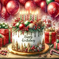 Happy Birthday And Merry Christmas, Happy Christmas Birthday, Winter Happy Birthday, Happy Birthday December, Facebook Birthday Wishes, Happy Birthday Christmas, Christmas Happy Birthday, Birthday Cake Greetings, Happy Birthday Niece