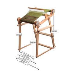 a diagram showing the parts of a weaving machine