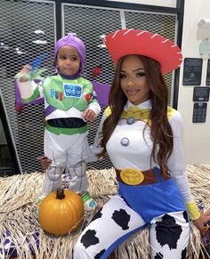 two children dressed up as toy story characters