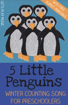 five little penguins winter counting song for preschoolers