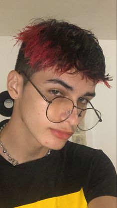 Dyed Hair Mullet Men, Mullet Hair Color Ideas Men, Dark Red Dyed Hair Men, Red Dyed Hair Men, Day Walker, Makeup Clothes, Corte De Cabelo Masculino