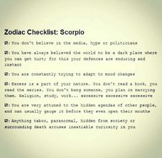 a letter from zodiac checklist scorplo to someone in the dark room