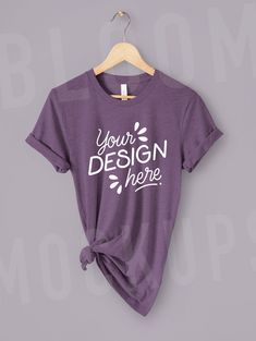 Tshirt Mockup | Bella Canvas 3001 Mockup | Model Mockups | Shirt Template ♥ If you are looking for a cool and fun mockups for your amazing designs - that's the right place! ♥ B E L L A ∙ C A N V A S ∙ 3001 ∙ HEATHER TEAM PURPLE * You will get 1 JPG high resolution digital image free from watermarks to showcase your designs * It's for Bella + Canvas 3001 Shirt, color Heather Team Purple * Tshirt size S ALSO * After purchase you may use this image for personal and commercial use * You are not allo Purple Tshirt, Tshirt Template, Halloween Tshirt, Shirt Template, Purple T Shirts, T Shirt Mockup, Simple Tees, Simple Shirts, Digital Nature