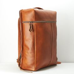 Banteng Travel Backpack · Tan by Capra Leather Professional Backpack, Leather Travel Backpack, Big Backpacks, Leather Backpack For Men, Custom Backpack, Leather Laptop Backpack, Travel Rucksack, Everyday Backpack, No Thanks